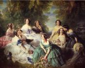The Empress Eugenie Surrounded by her Ladies in Waiting - 弗朗兹·夏维尔·温特哈特